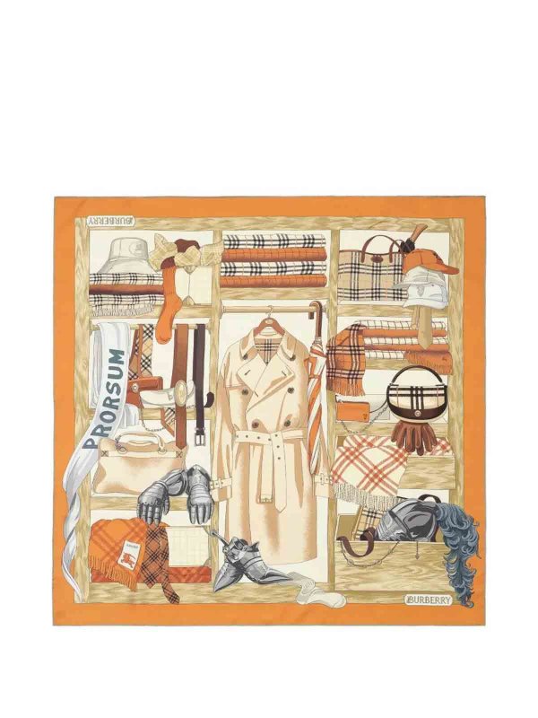 Burberry London: スカーフ online - スカーフ - オレンジ