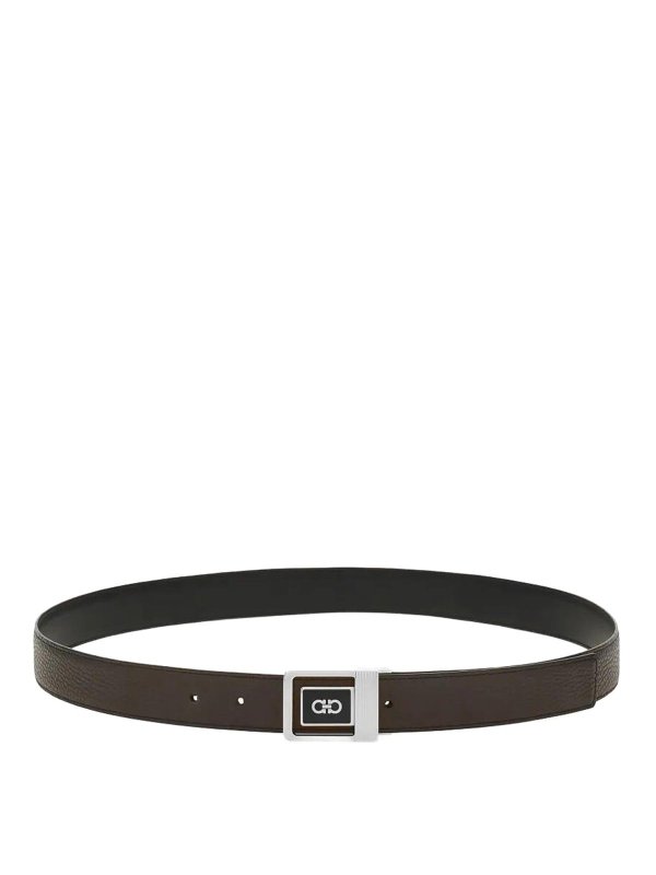 FERRAGAMO: Cinturones - Cinturón - Marrón Oscuro