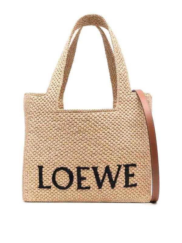 LOEWE: totes bags - Medium  Font Raffia Tote