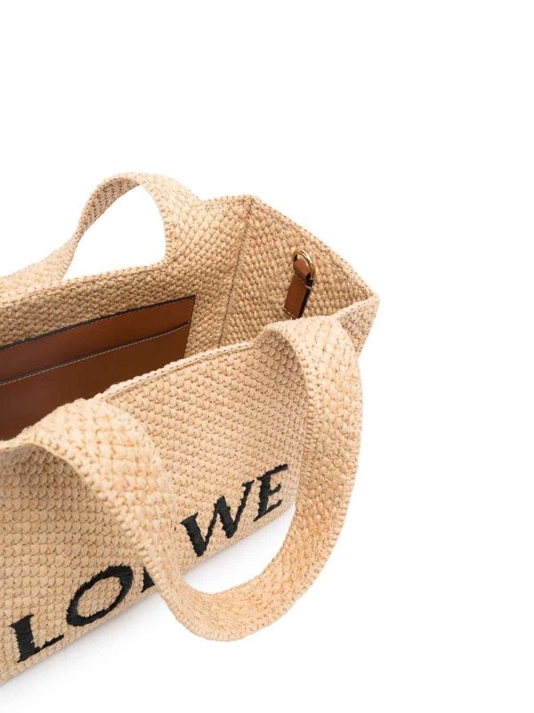 The Best Shops LOEWE: totes bags - Medium  Font Raffia Tote