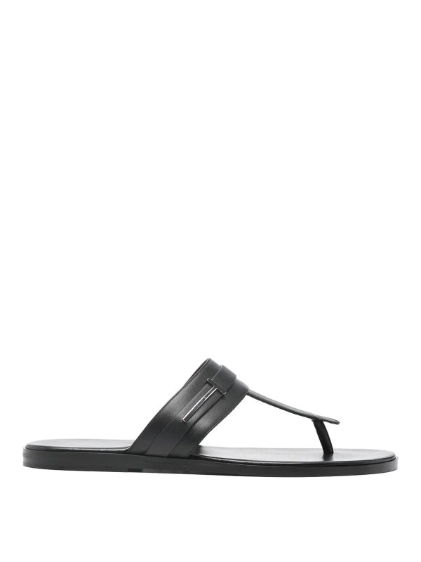 TOM FORD: sandals - Smooth Leather T-Sandals