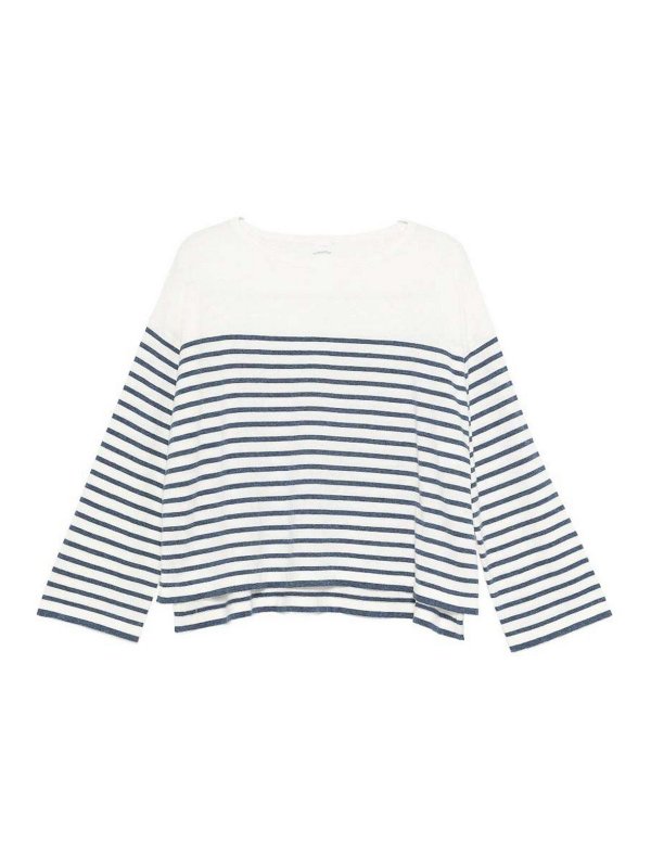 C.T. PLAGE: Strickpullover mit Rundhalsausschnitt - Rundhalspullover - Weiß