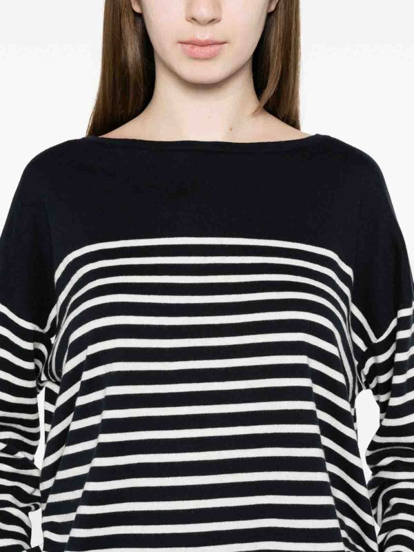 The Best Shops C.T. PLAGE: crew necks - Striped Cotton Sweater