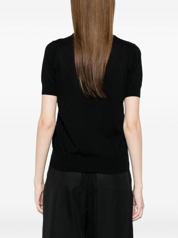 The Best Shops C.T. PLAGE: Strickpullover mit Rundhalsausschnitt - Rundhalspullover - Schwarz