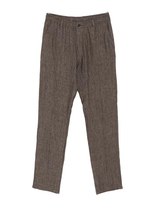 EMPORIO ARMANI: カジュアルトラウザー - カジュアルパンツ - ブラウン