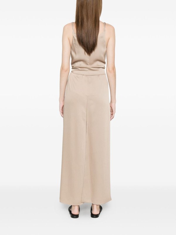 マキシドレス - ベージュ shop online: EMPORIO ARMANI