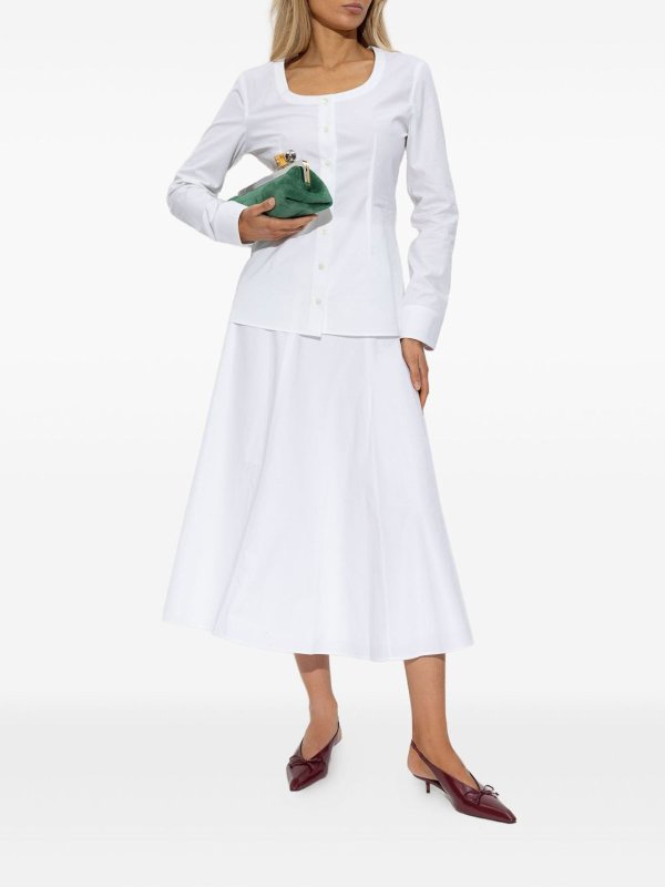 JACQUEMUS: Knielange und Midi Röcke online - Midirock - Weiß