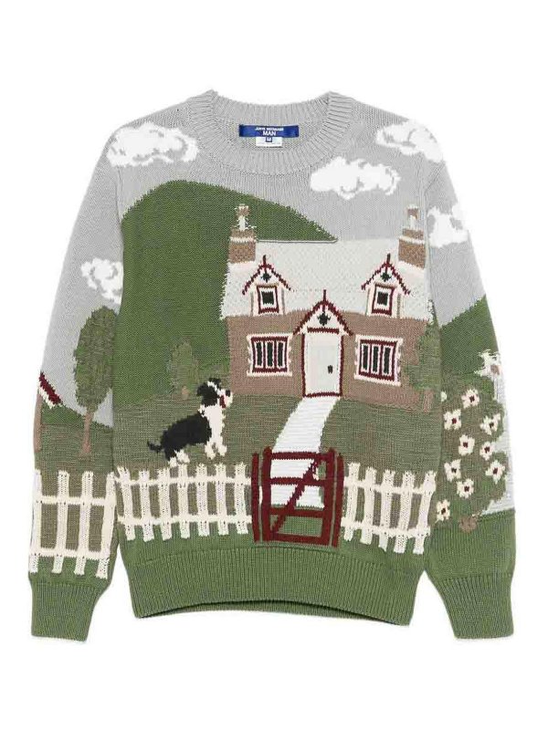 JUNYA WATANABE: Strickpullover mit Rundhalsausschnitt - Rundhalspullover - Bunt