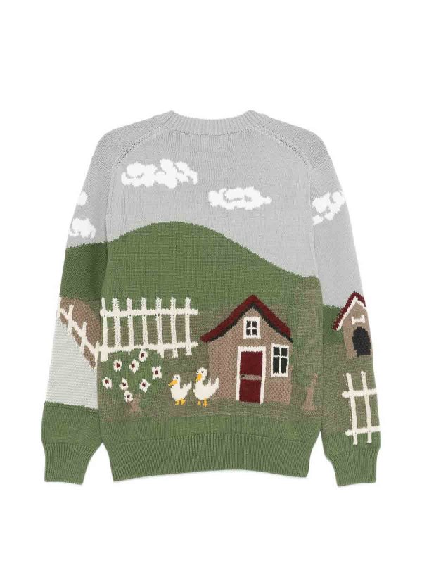 The Best Shops JUNYA WATANABE: Strickpullover mit Rundhalsausschnitt - Rundhalspullover - Bunt