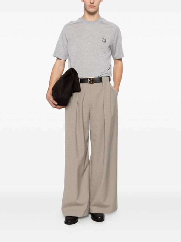 MAISON KITSUNÉ: クルーネック online - クルーネック - ライトグレー