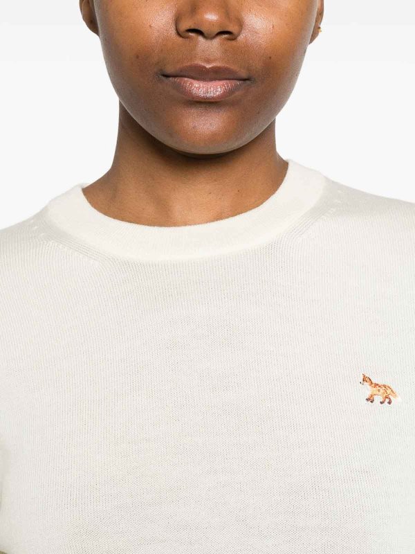 MAISON KITSUNÉ: クルーネック online - クルーネック - ベージュ