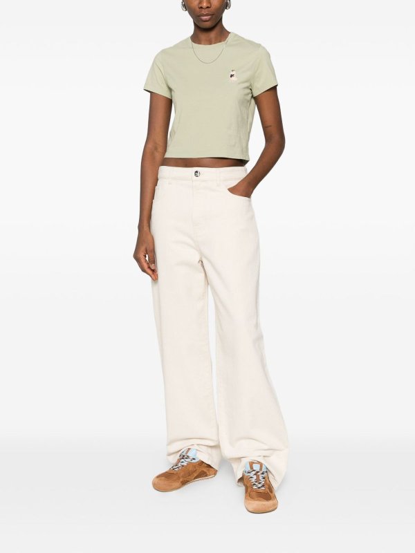 The Best Shops MAISON KITSUNÉ: T-shirts - T-Shirt - Vert Clair