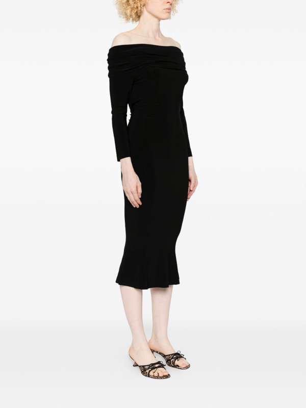 膝丈ドレス - 黒 shop online: Norma Kamali