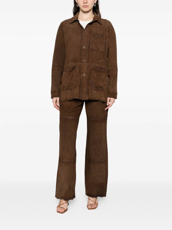 Suede Leather Jacket shop online: P.A.R.O.S.H.