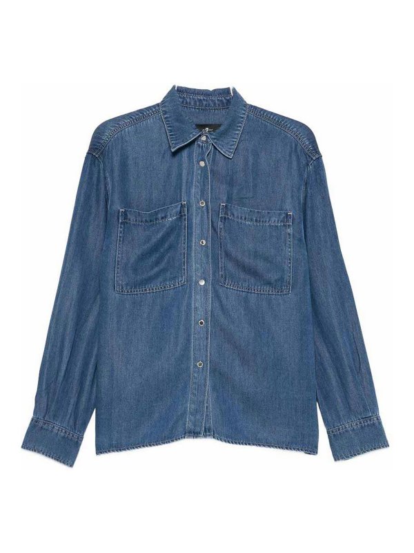 SEVEN: camicie - Camicia in cotone denim