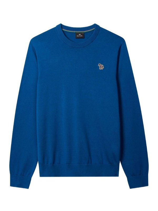PS BY PAUL SMITH: Strickpullover mit Rundhalsausschnitt - Rundhalspullover - Blau