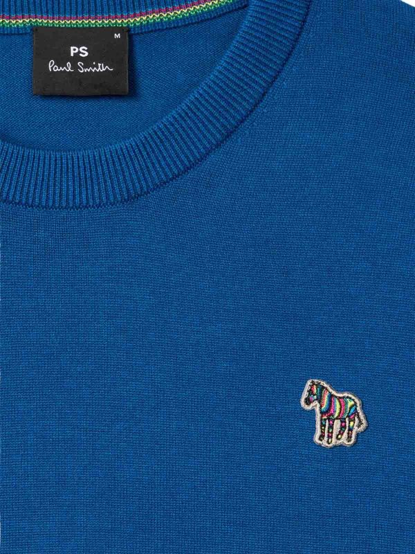 PS BY PAUL SMITH: Strickpullover mit Rundhalsausschnitt online - Rundhalspullover - Blau