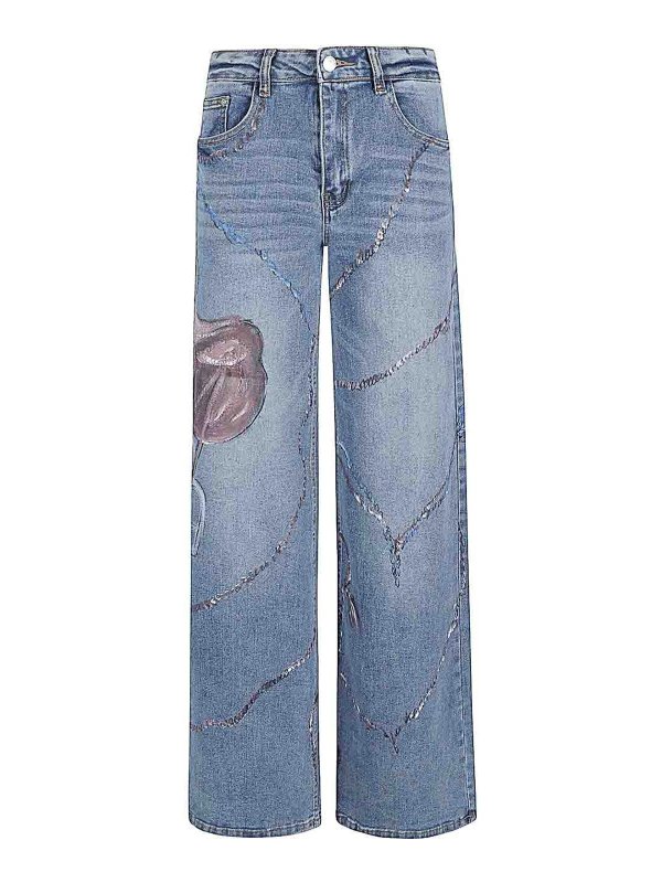 Ella Lago di Como: ストレートジーンズ - ストレートジーンズ - ブルー