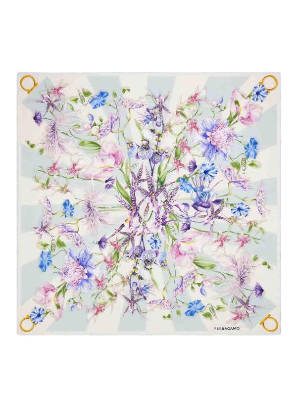 FERRAGAMO: ストール＆ショール - ストール/ショール - ブルー