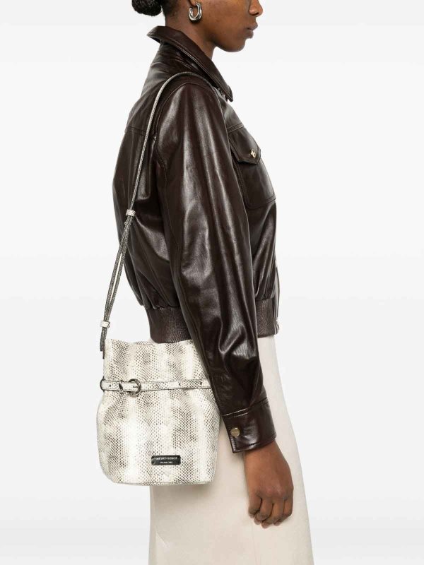 EMPORIO ARMANI: バケットバッグ online - バケットバッグ - ライトグレー