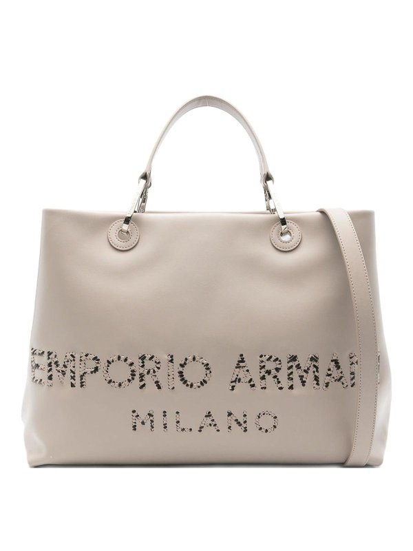 EMPORIO ARMANI: トートバッグ - トートバッグ - グレー