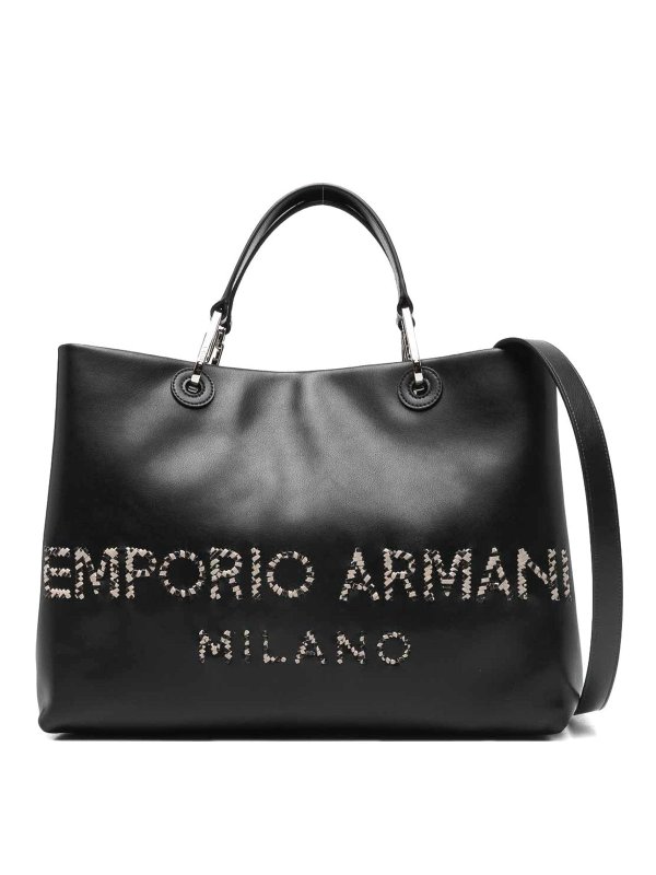 EMPORIO ARMANI: トートバッグ - トートバッグ - 黒