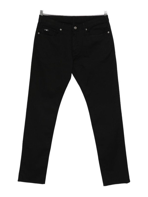 EMPORIO ARMANI: ストレートジーンズ - ストレートジーンズ - 黒