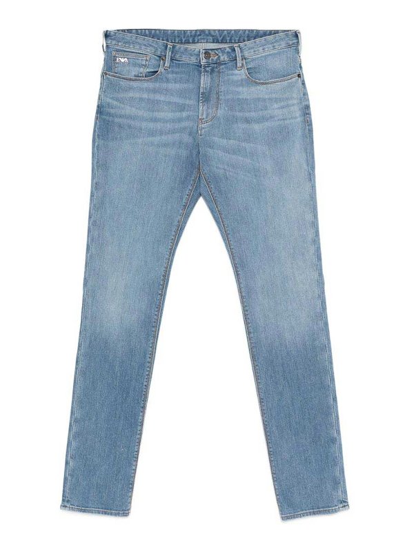 EMPORIO ARMANI: ストレートジーンズ - ストレートジーンズ - ブルー