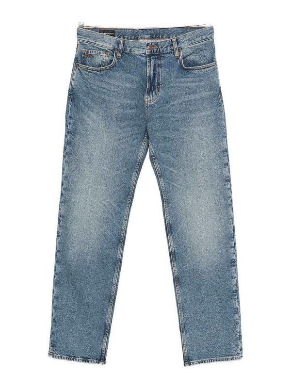 EMPORIO ARMANI: ストレートジーンズ - ストレートジーンズ - ブルー