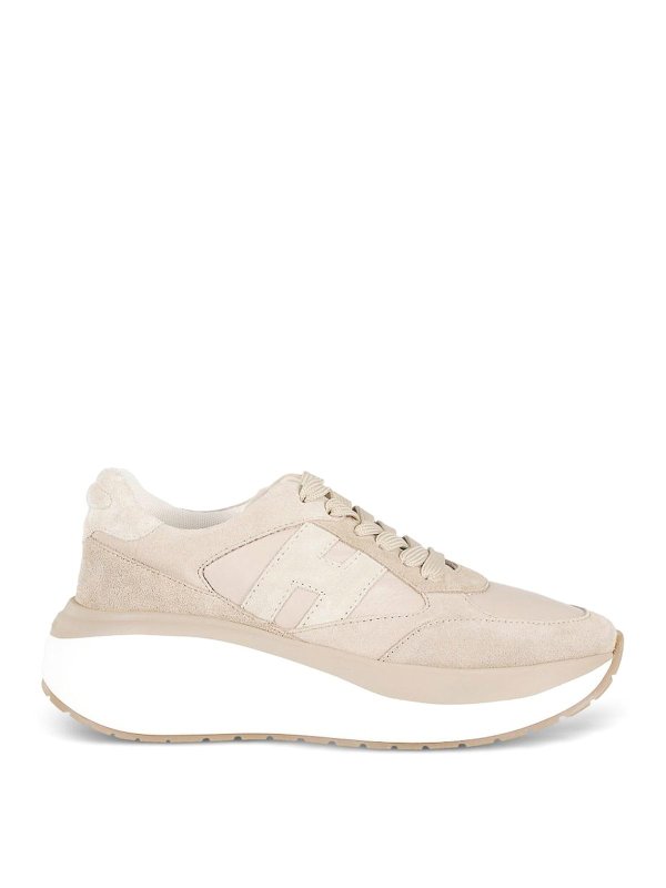 HOGAN: Chaussures de sport - Baskets - Marron Clair