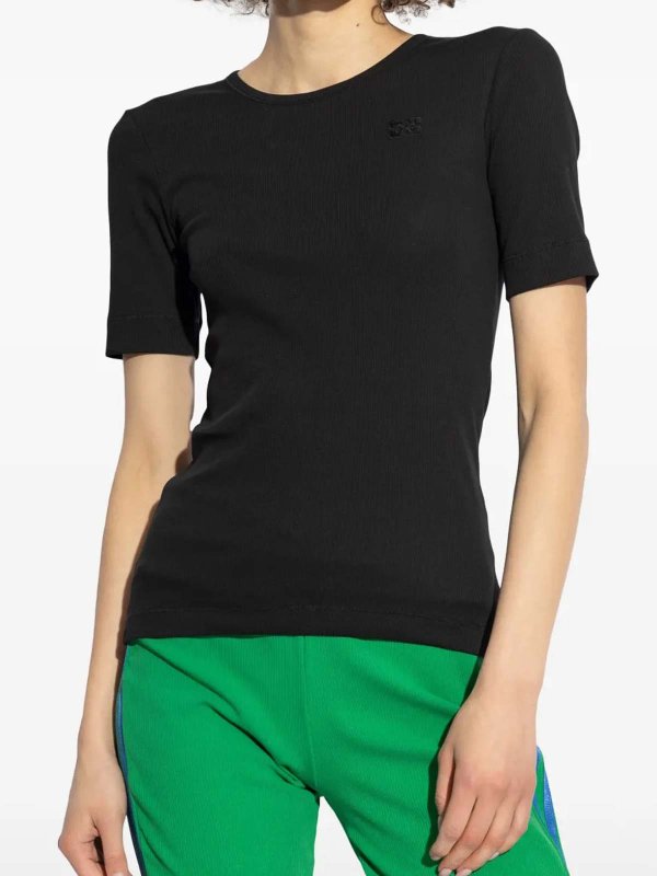 GANNI: Camisetas online - Camiseta - Negro