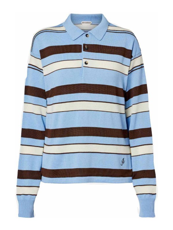 J.W. ANDERSON: polo shirts - Striped Polo Shirt