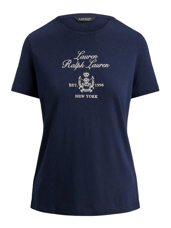 LAUREN RALPH LAUREN: T-shirts - T-Shirt - Blau