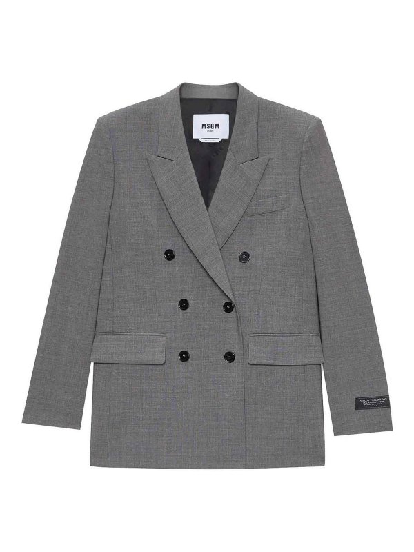 m.s.g.m.: Vestes de costume - Blazer - Gris