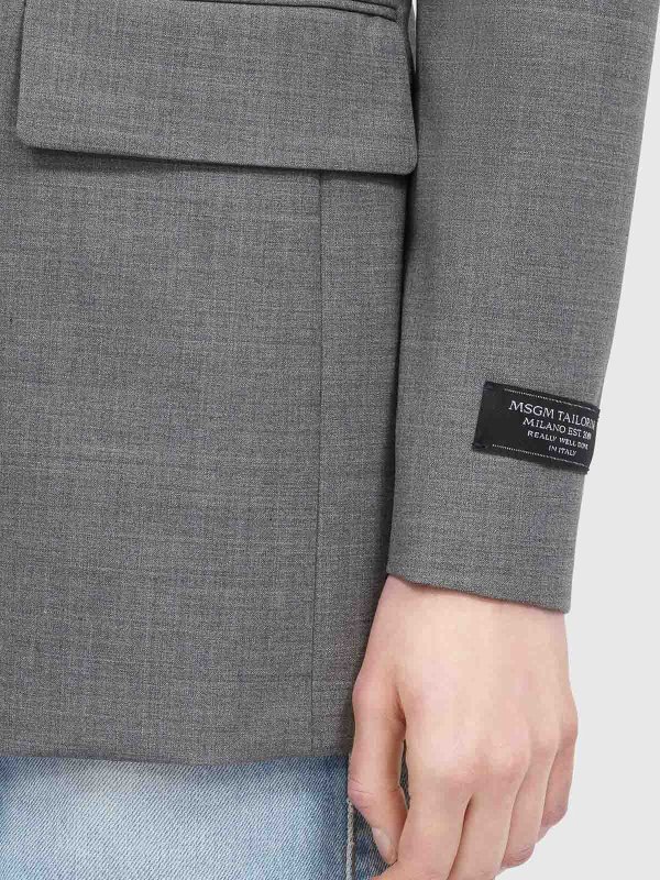 m.s.g.m. buy online Blazer - Gris