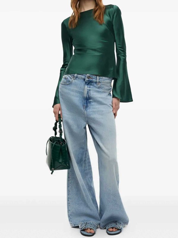 GANNI: bluse online - Camicetta di raso