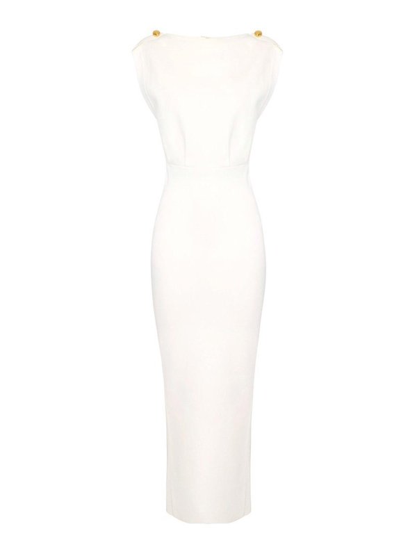 ELISABETTA FRANCHI: Robes de soirée - Robe De Soirée - Blanc