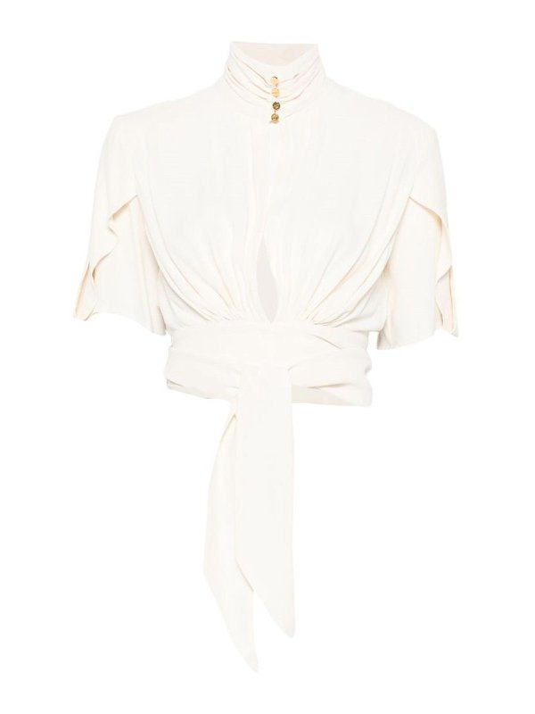 ELISABETTA FRANCHI: bluse - Blusa in georgette di viscosa