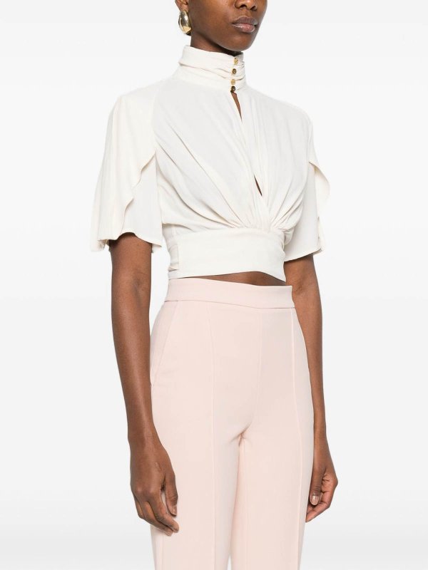 The Best Shops ELISABETTA FRANCHI: bluse - Blusa in georgette di viscosa