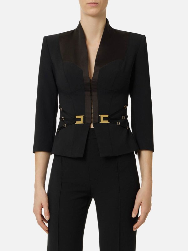 ELISABETTA FRANCHI: ダウン・ハイテクジャケット online - ダウンジャケット - 黒