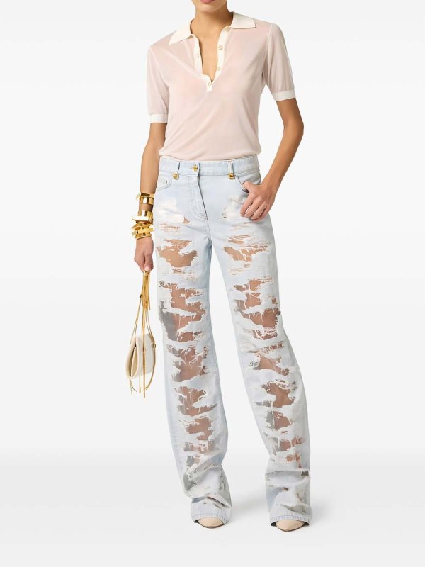 The Best Shops ELISABETTA FRANCHI: ベルボトムジーンズ - フレアジーンズ - デニム