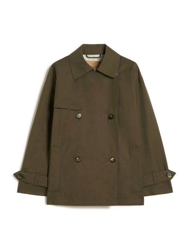MAX MARA THE CUBE: Trenchcoats - Trenchcoat - Grün