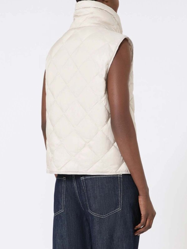 The Best Shops MAX MARA THE CUBE: padded jackets - Padded Vest In Water-Repellent Nylon Canvas