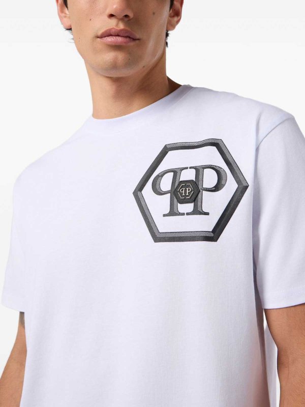 PHILIPP PLEIN: T-shirts online - T-Shirt - Blanc