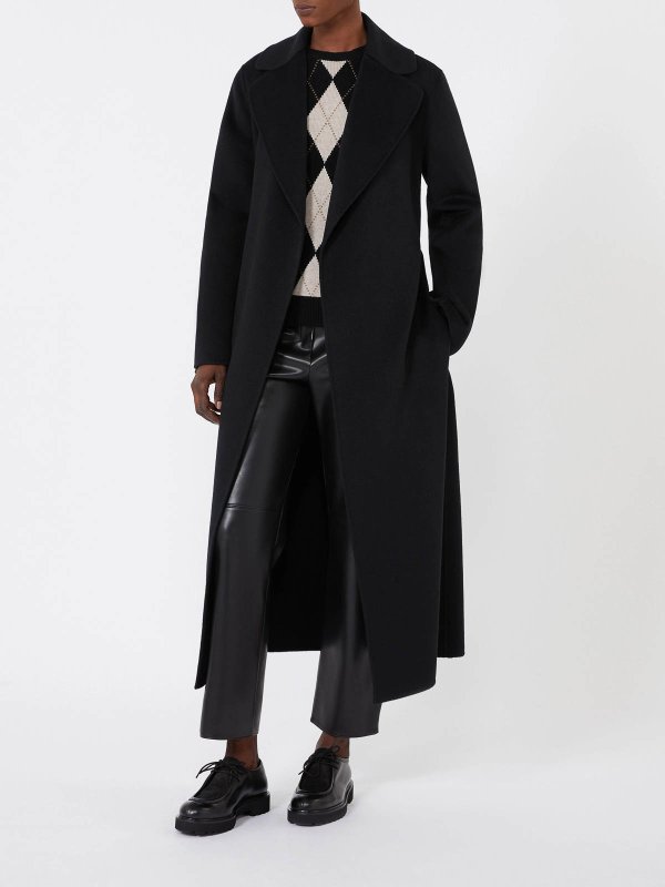 S MAX MARA: Strickpullover mit Rundhalsausschnitt online - Rundhalspullover - Beige