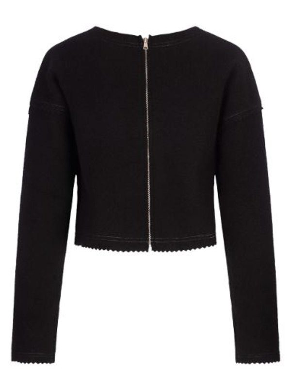 The Best Shops Max Mara: Strickpullover mit Rundhalsausschnitt - Rundhalspullover - Schwarz