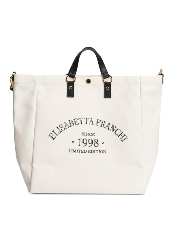ELISABETTA FRANCHI: Bolsos Shopping - Bolso Shopping - Blanco