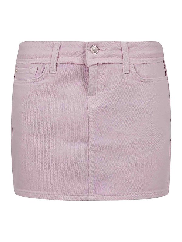 7 FOR ALL MANKIND: Faldas media pierna y semilargas - Falda Semilarga - Rosado