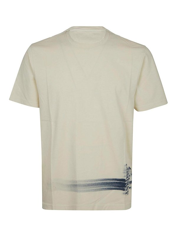 C.P. COMPANY: Camisetas - Camiseta - Beis Claro