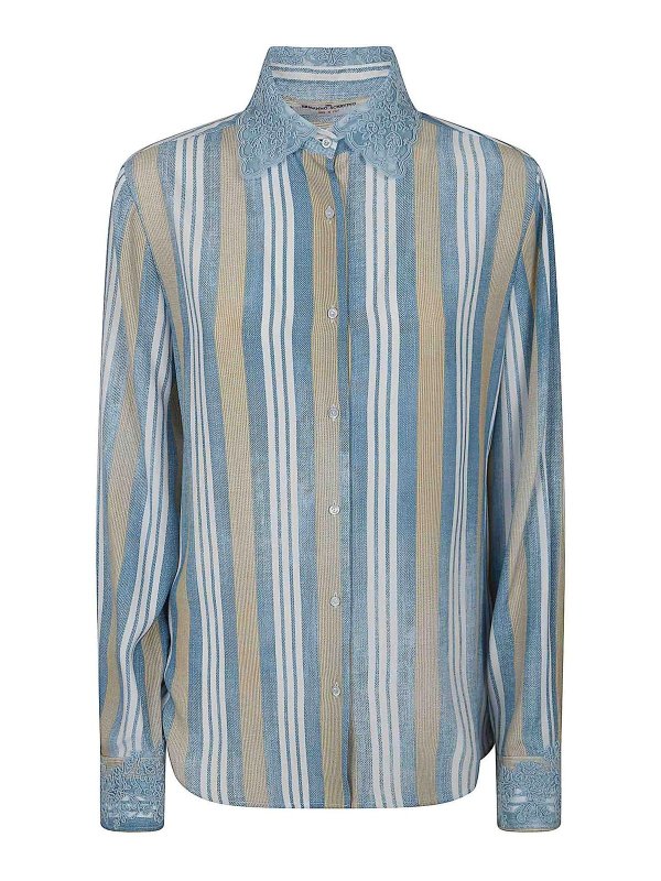 ERMANNO SCERVINO: Hemden - Hemd - Blau